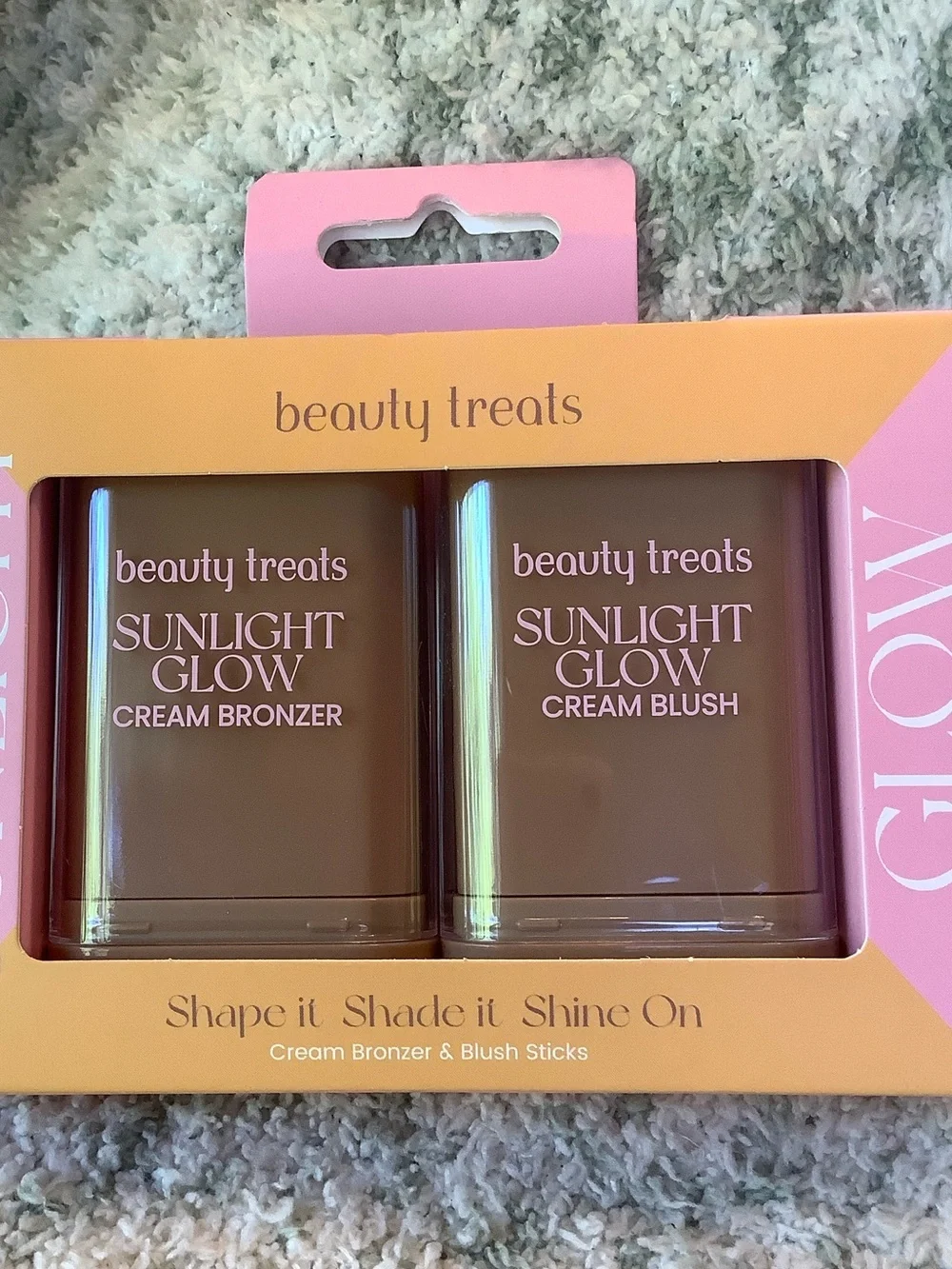 Beauty Treats Sunlight Glow Cream Bronzer & Blush Duo Sun Kissed NWT 2x.44 oz.